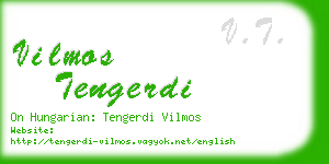 vilmos tengerdi business card